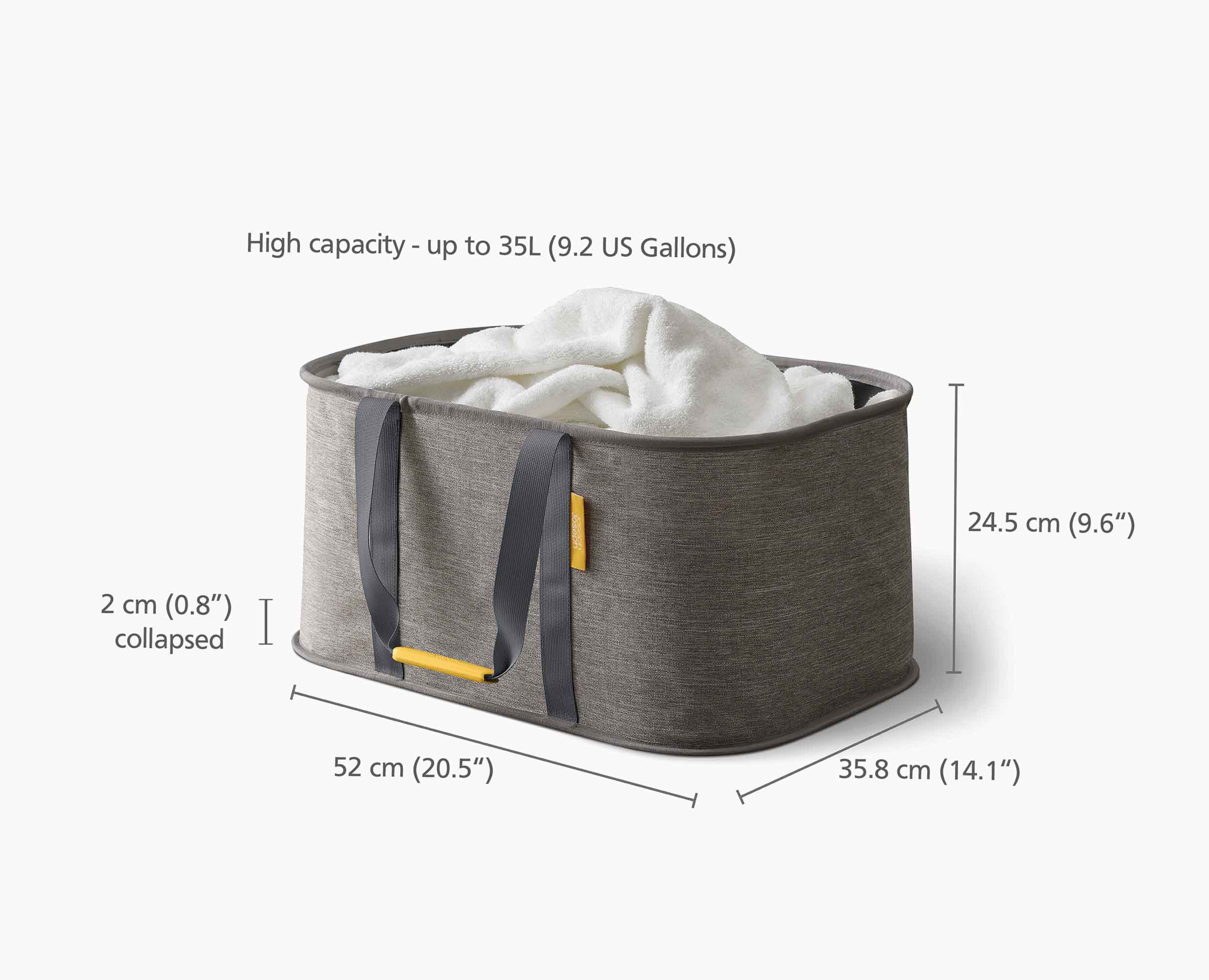 2-piece Gray Laundry Basket Set - Image 9