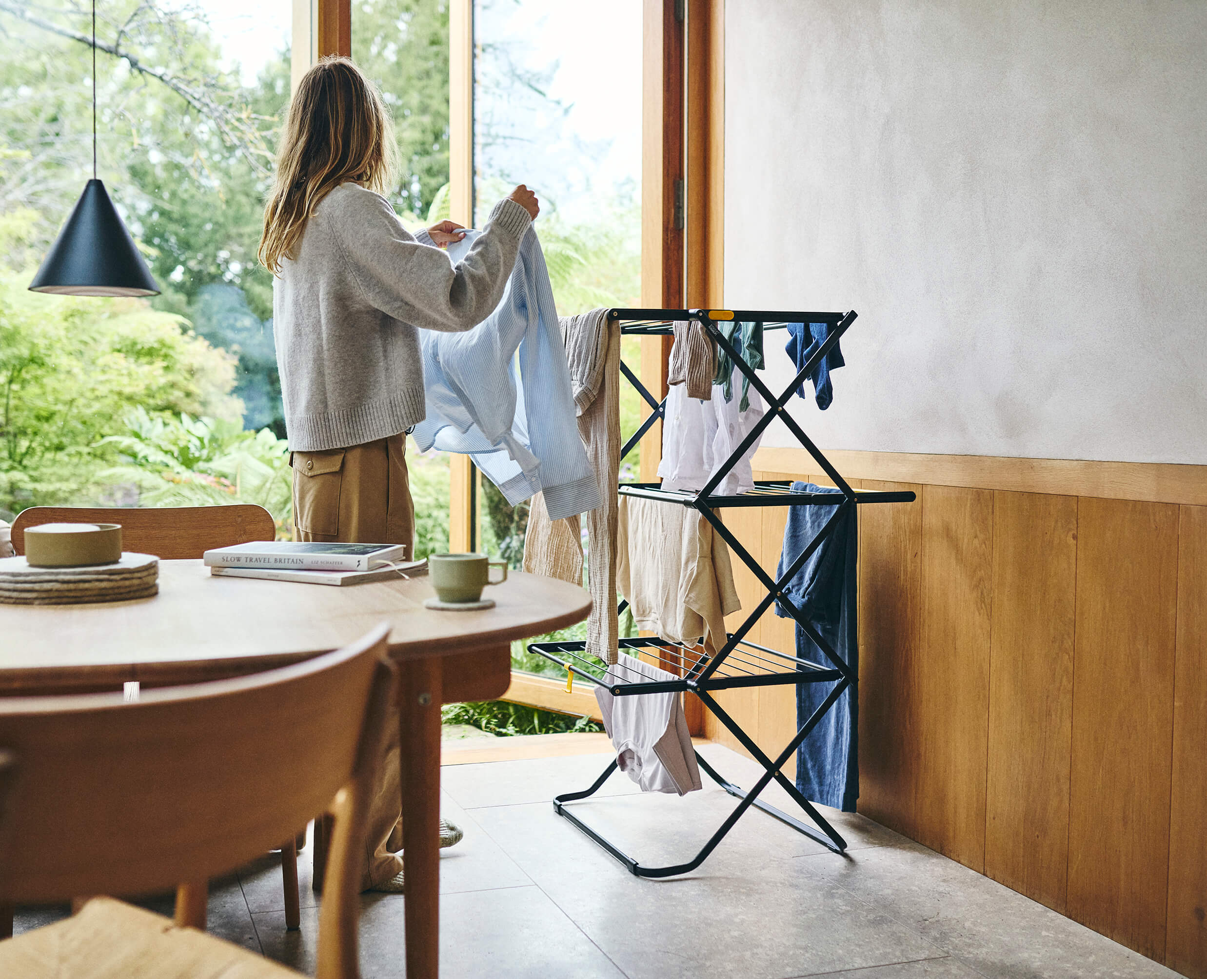 AirFrame™ Max 21m Folding Drying Rack with Long Garment Hanging Rails - Image 3
