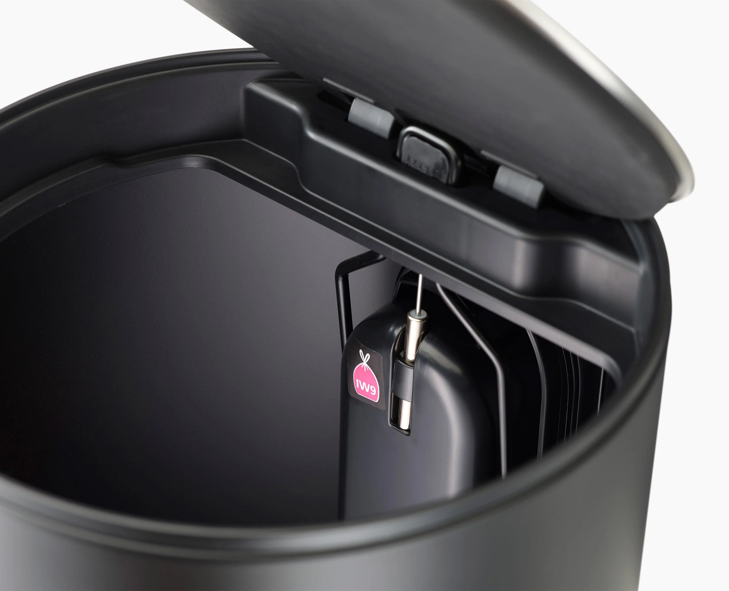 Arc™ 10L Easy-push Matt Black Pedal Trash Can Starter Set - Image 7