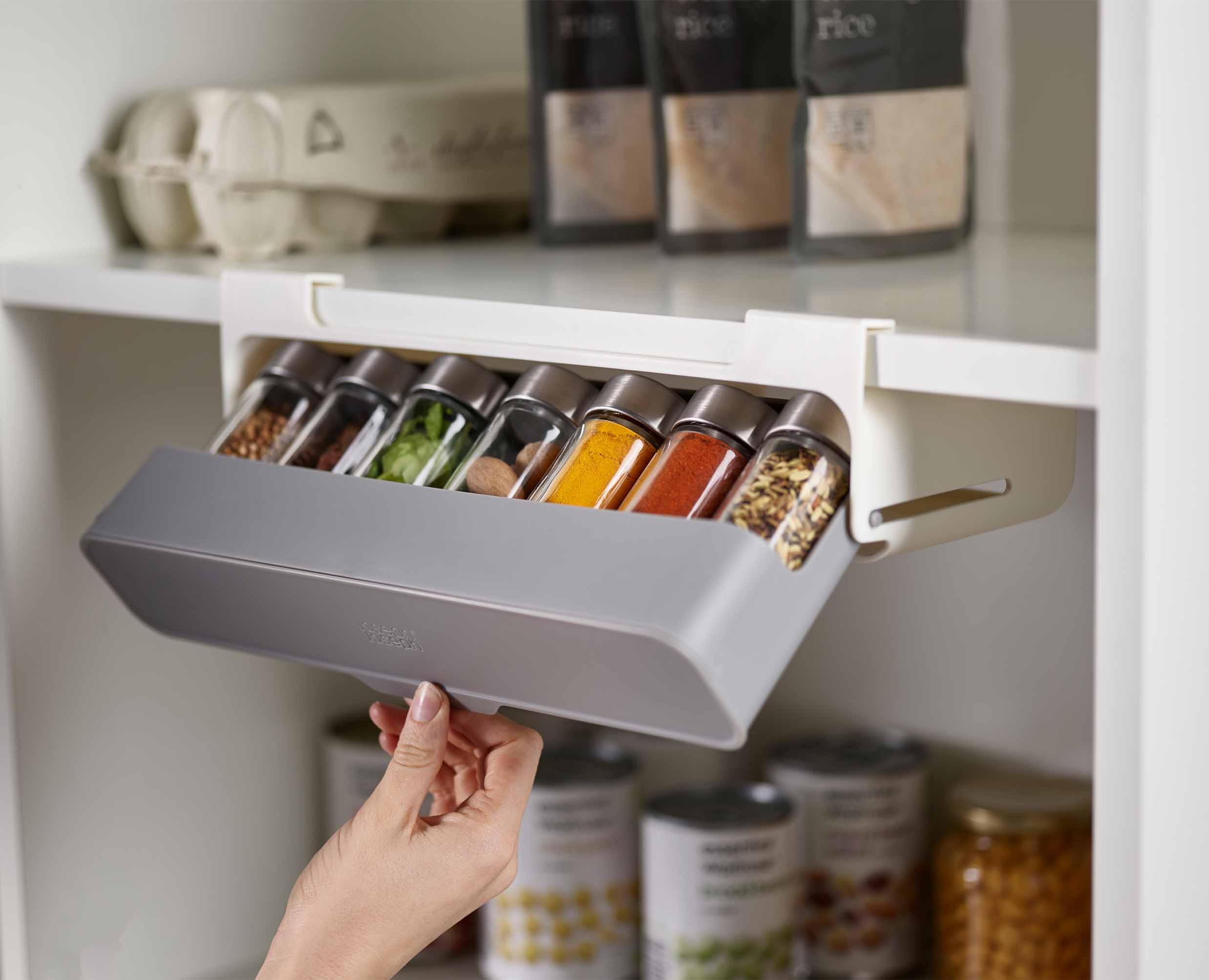 CupboardStore™ Gray Under-shelf Spice Rack - Image 5
