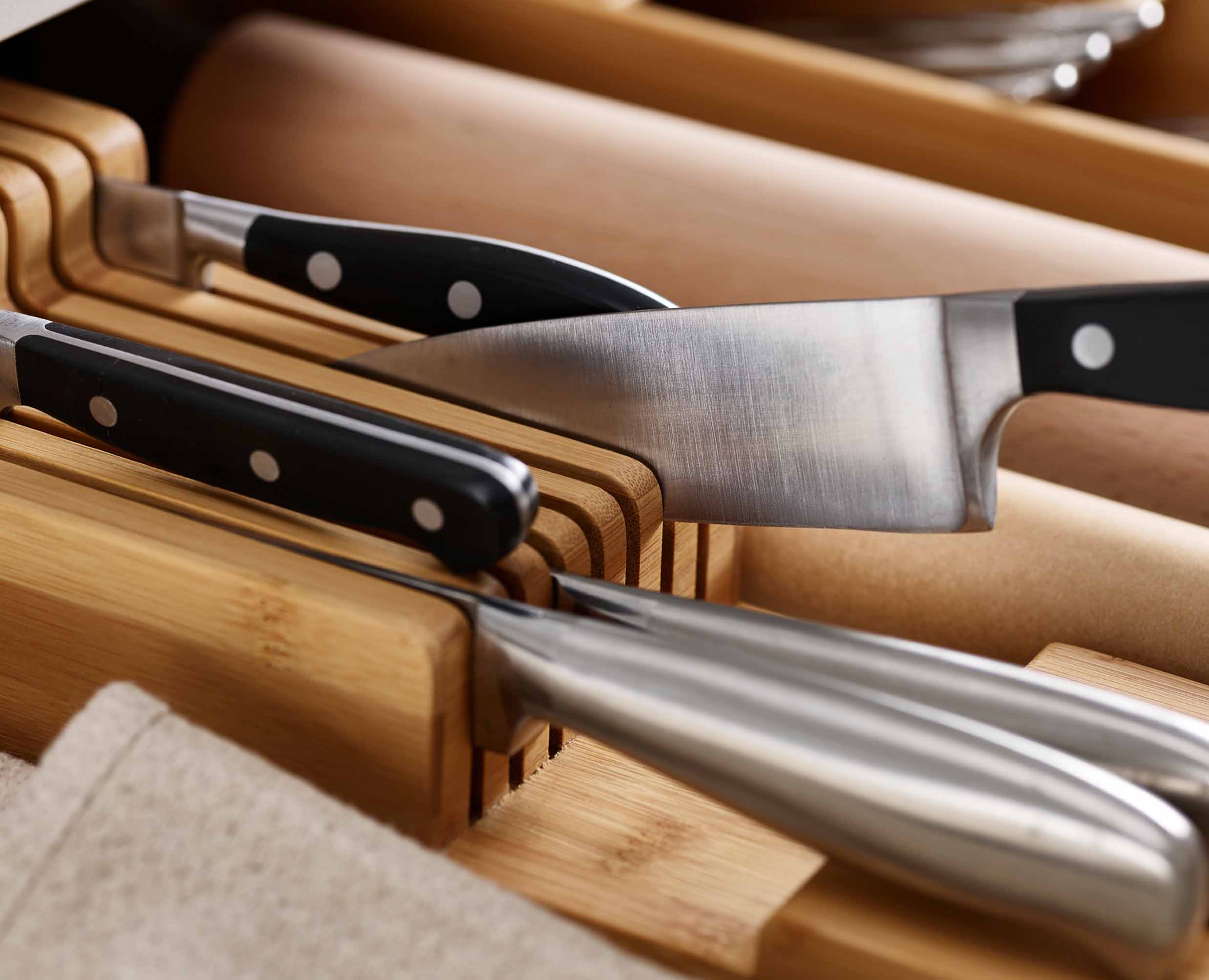 DrawerStore™ Bamboo Compact Knife Organizer - Image 5