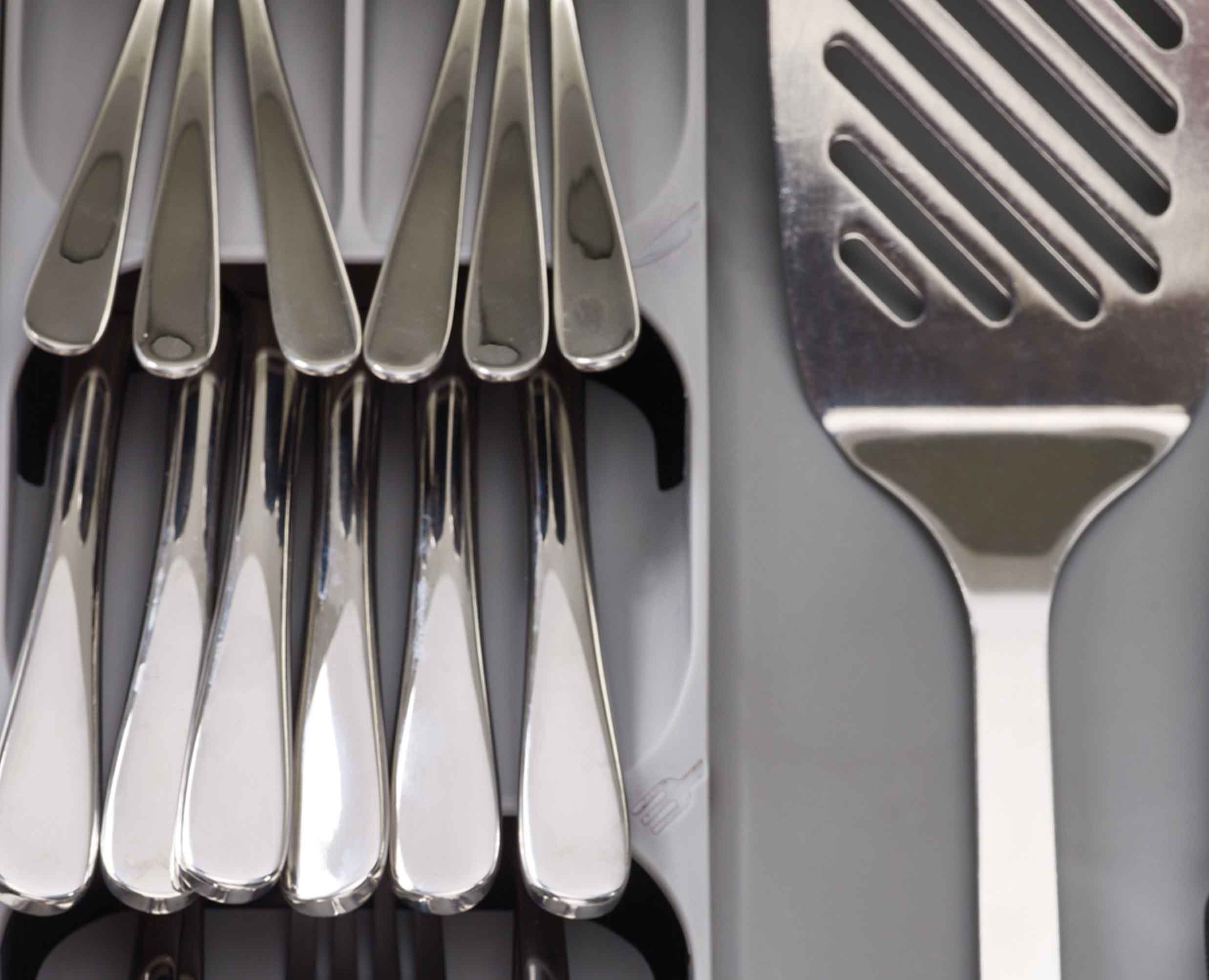 DrawerStore™ Gray Cutlery, Utensil & Gadget Organizer - Image 5