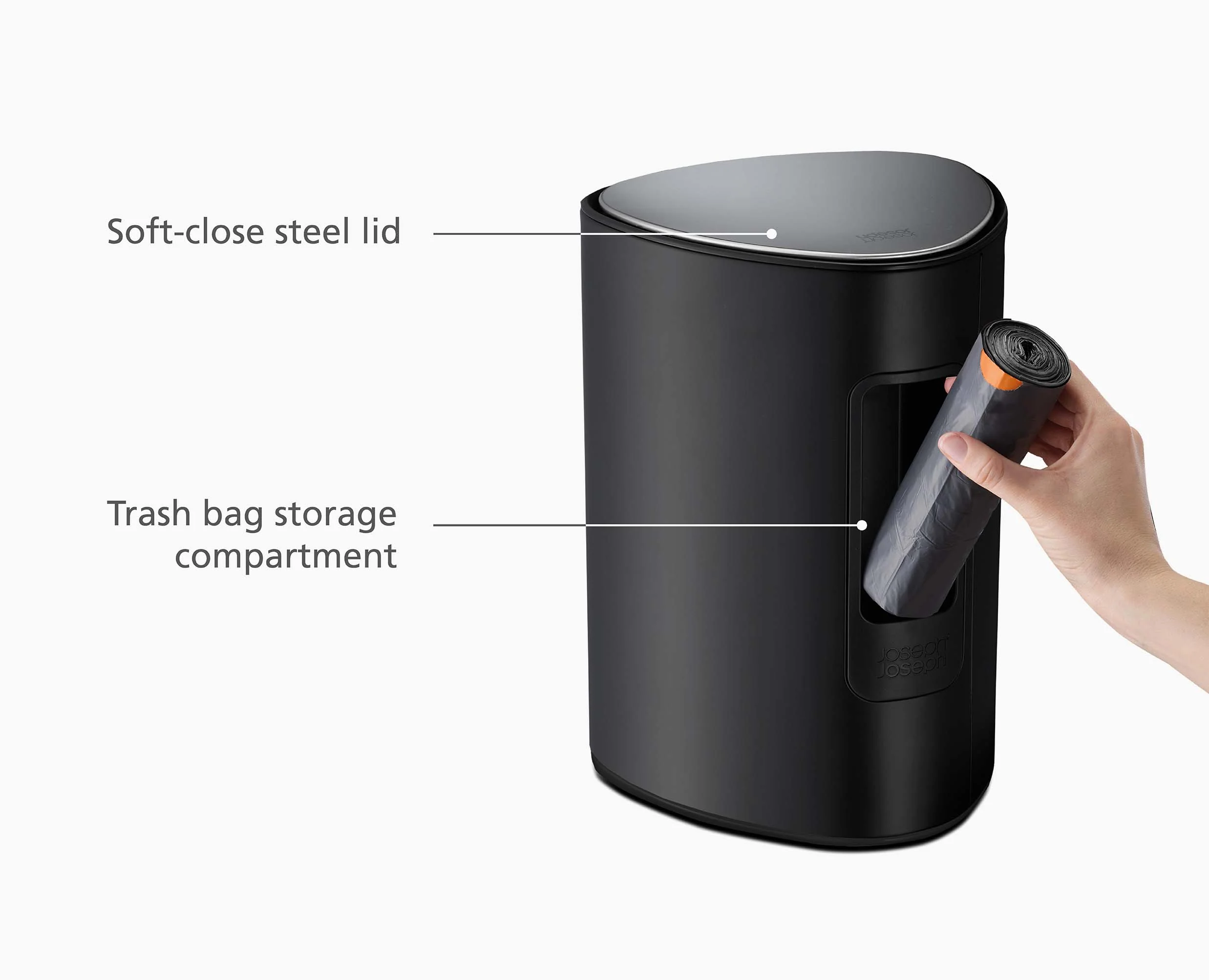 EasyStore™ 5L Matt Black Bathroom Pedal Trash Can - Image 6