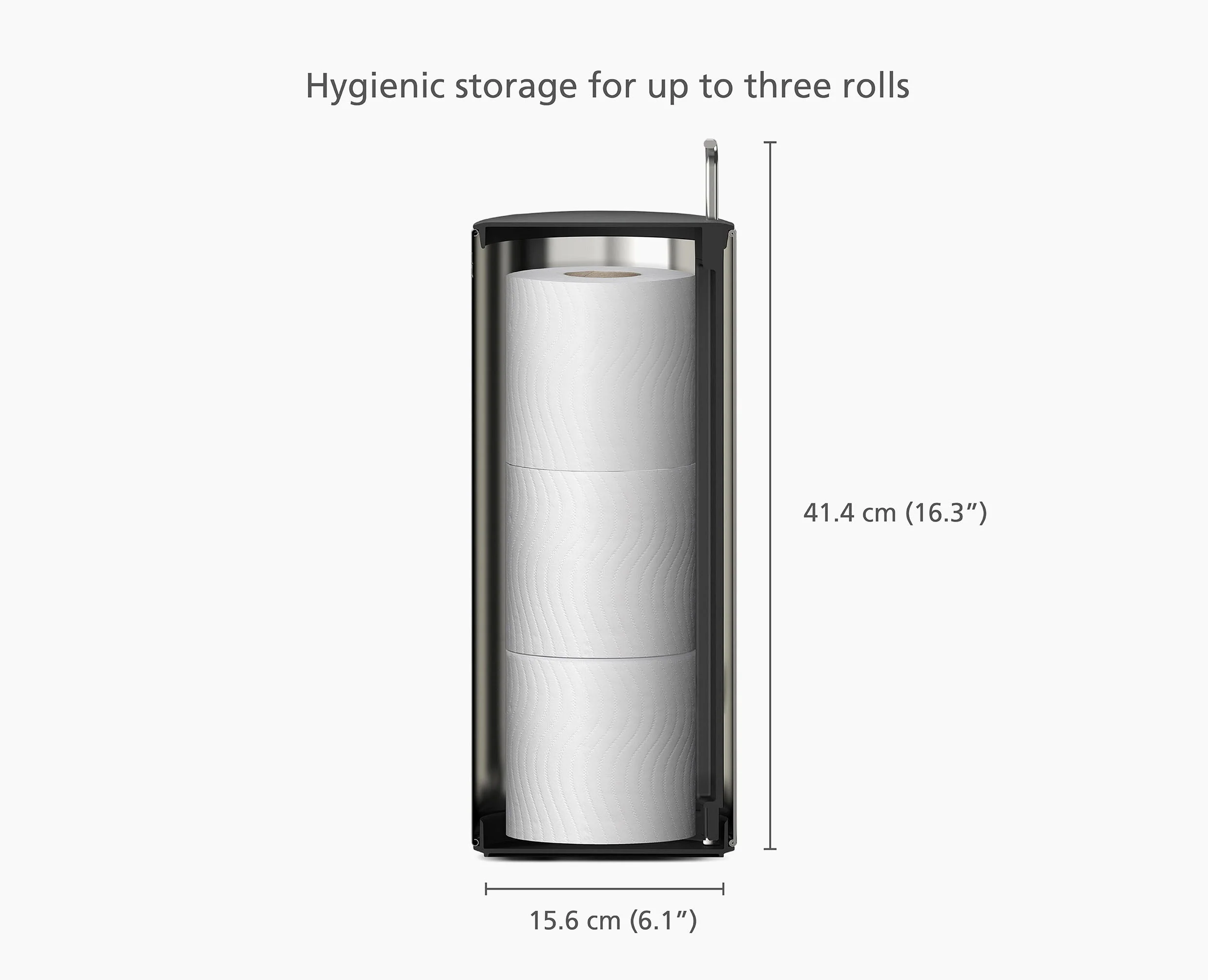 Easystore™ Luxe Stainless-steel Concealed Toilet Paper Holder - Image 7