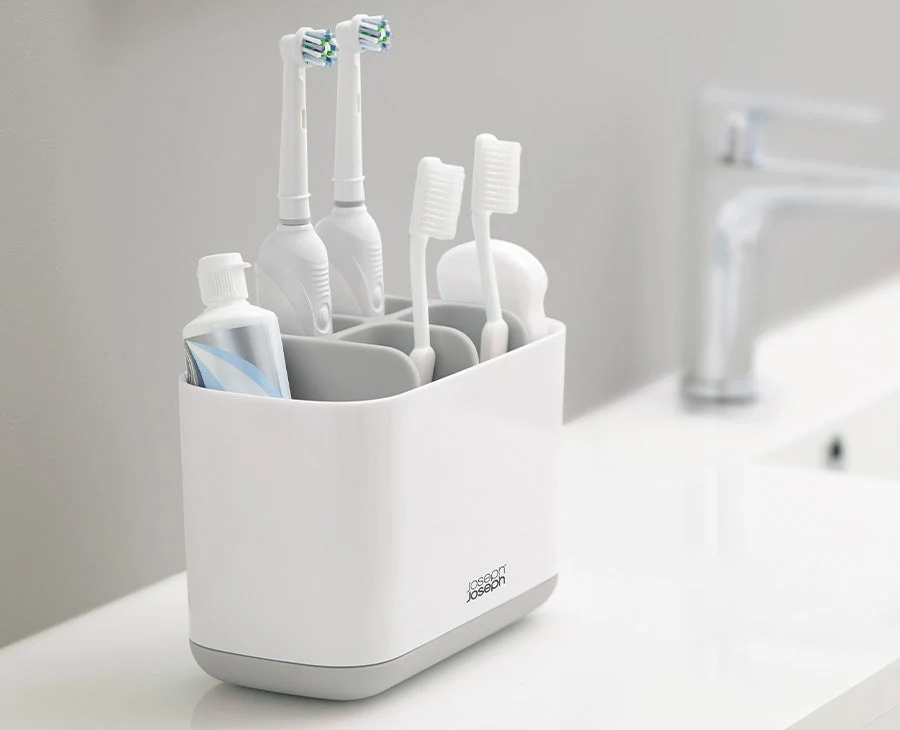 EasyStore™ Large Light Gray Toothbrush Holder - Image 3