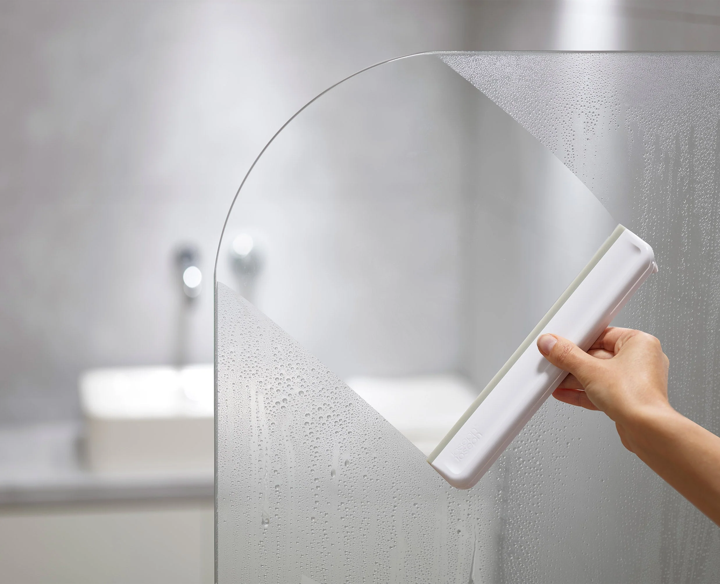 EasyStore™ Pack of 2 Light Gray Shower Squeegees - Image 4