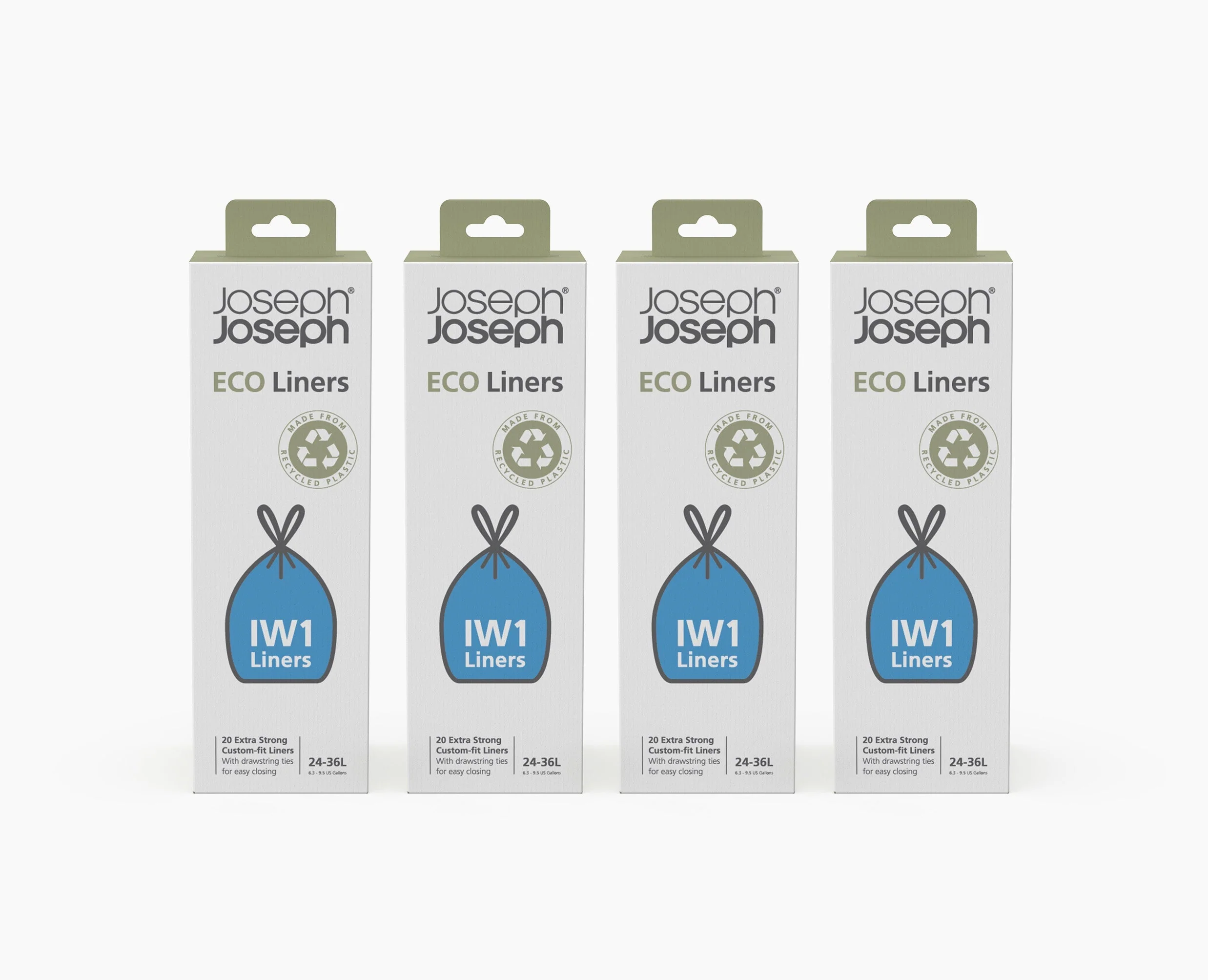 IW1 24-36L Gray Recycled Trash Bags - 4 pack - Image 3
