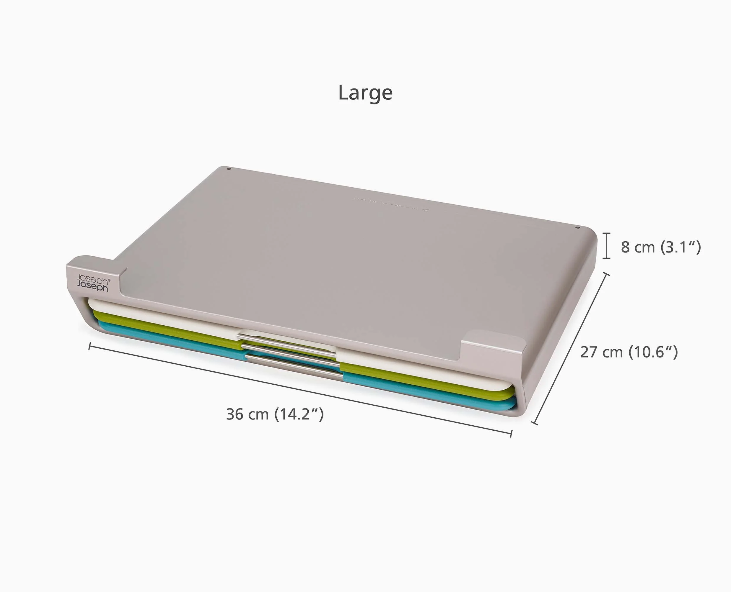 Folio™ Slim 3-piece Under-shelf Multicolour Chopping Board Set - Image 9
