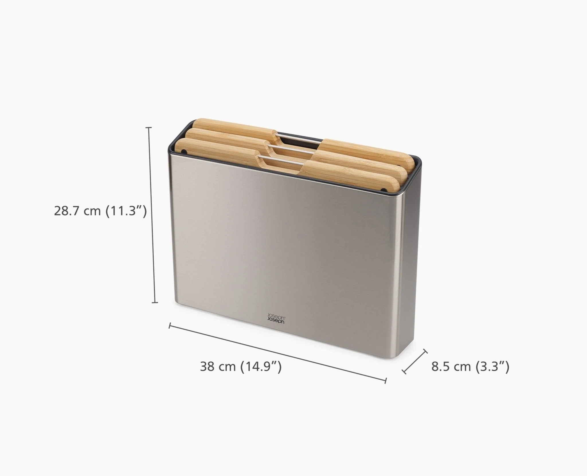 Folio™ Steel Bamboo 3-piece Chopping Board Set - Image 8