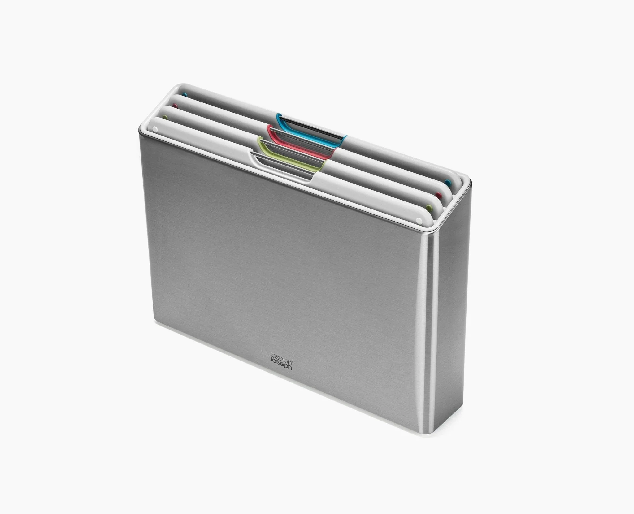 Folio™ Steel 4-piece Stone Cutting Board Set With Stainless-Steel Case