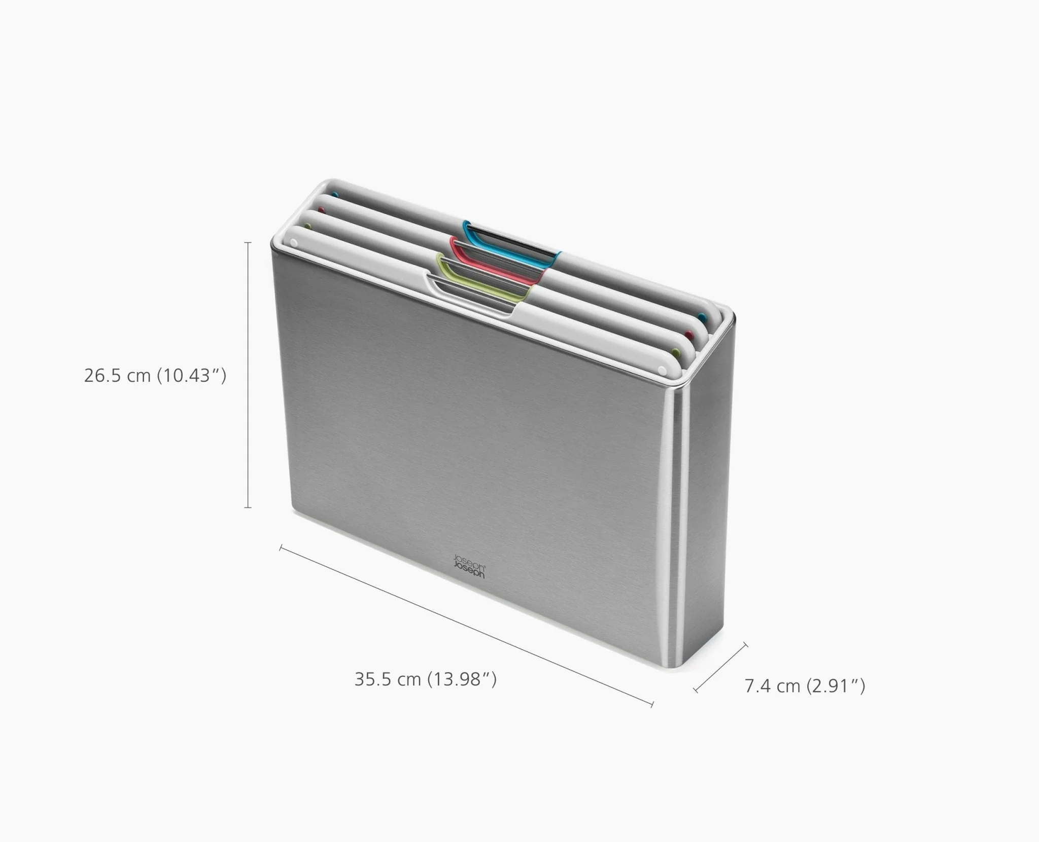 Folio™ Steel 4-piece Stone Cutting Board Set With Stainless-Steel Case - Image 7