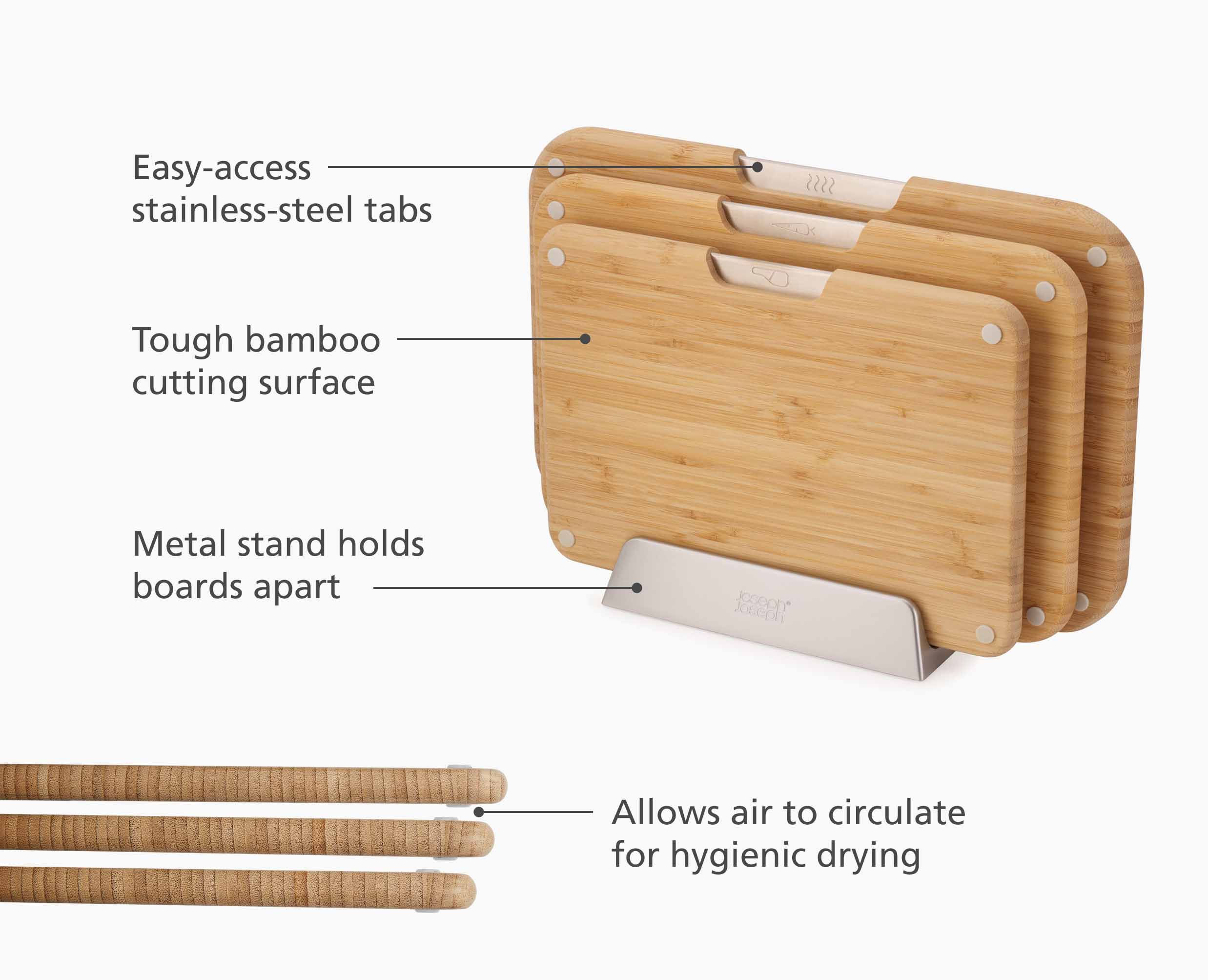 Nest™ Boards 3-piece Bamboo Chopping Board Set - Image 6