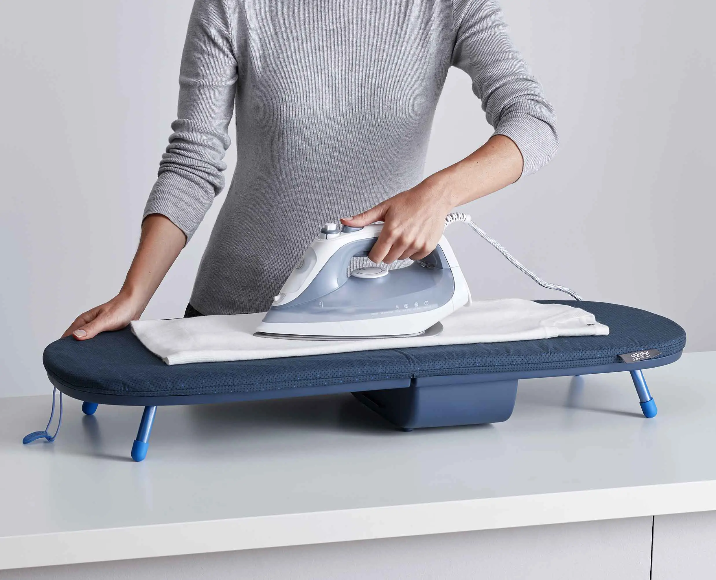 Pocket Plus 35" Folding Blue Ironing Board with Advanced Cover - Image 7