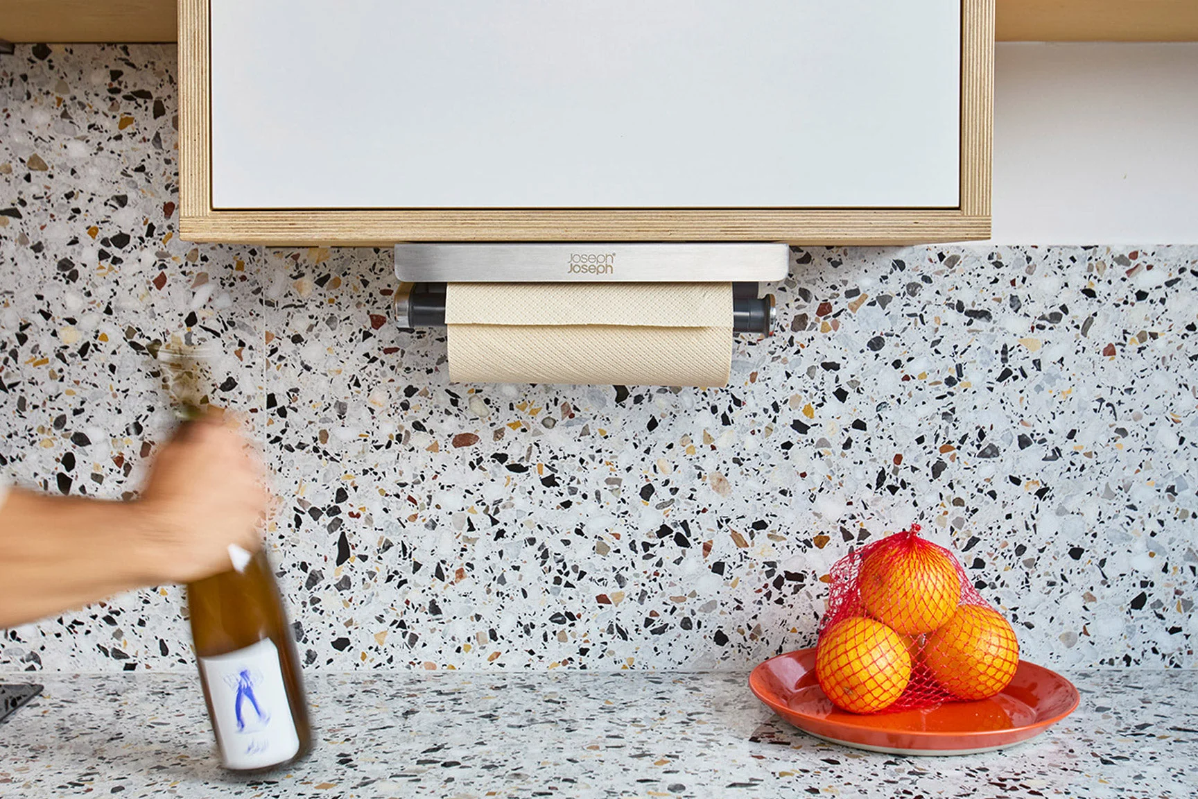 RollGrip™ Under-Shelf Stainless-Steel Paper Towel Holder - Image 3