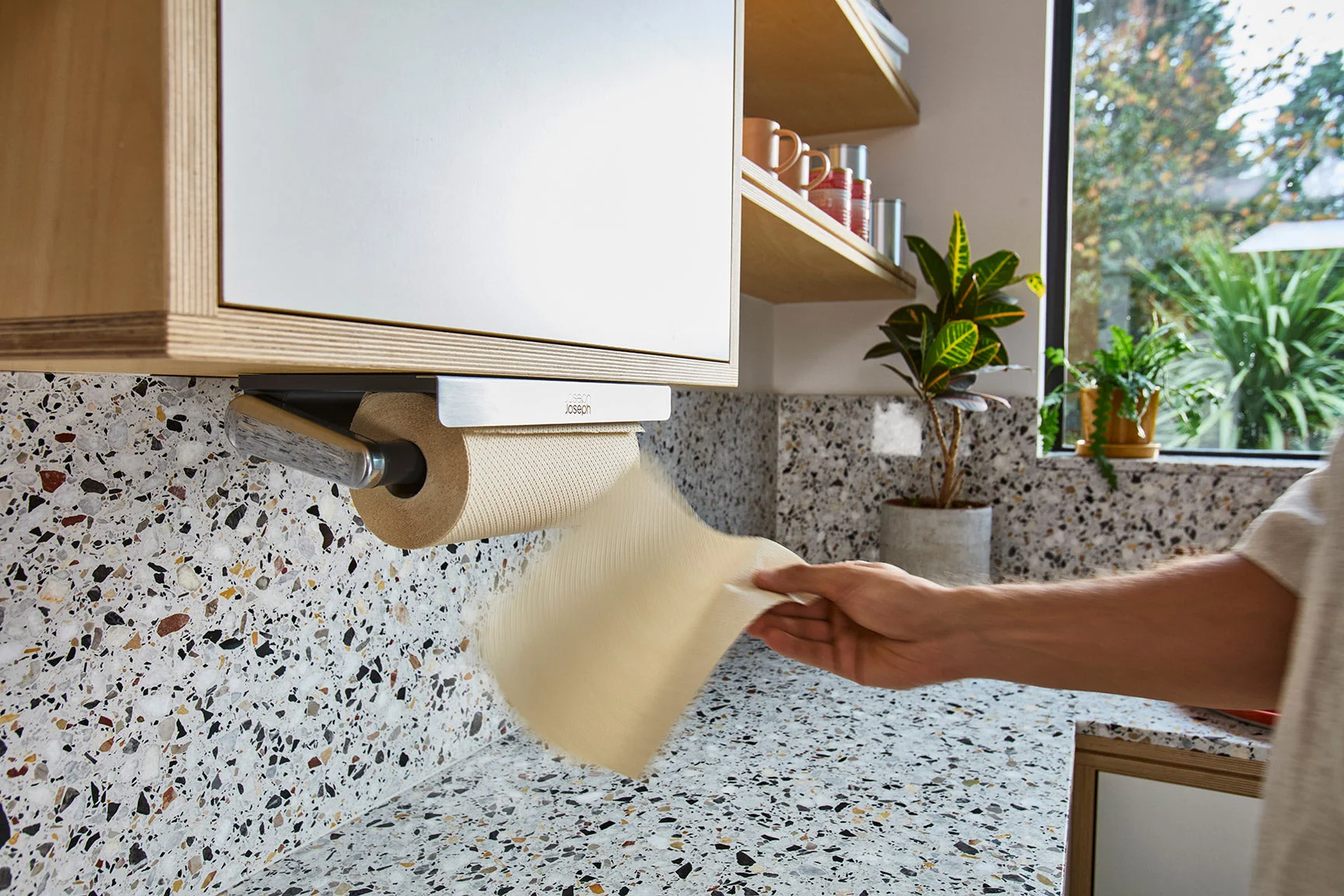 RollGrip™ Under-Shelf Stainless-Steel Paper Towel Holder - Image 5