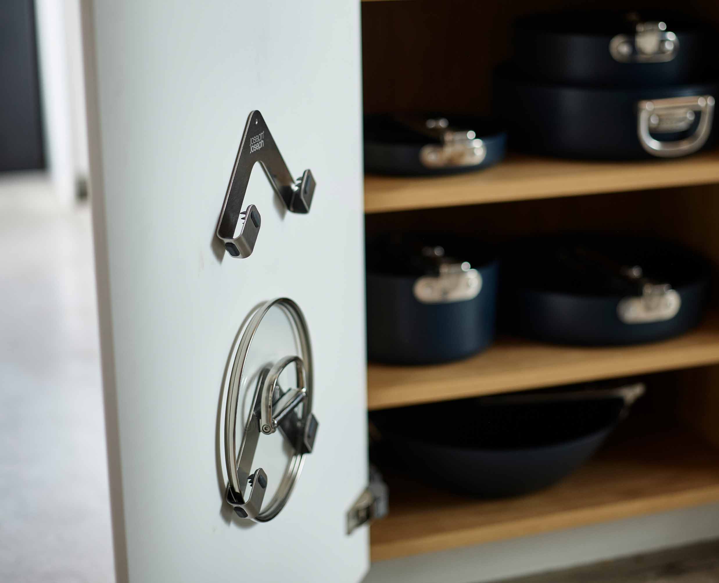 Space Pack of 2 Stainless-steel Pot Lid Holders - Image 3