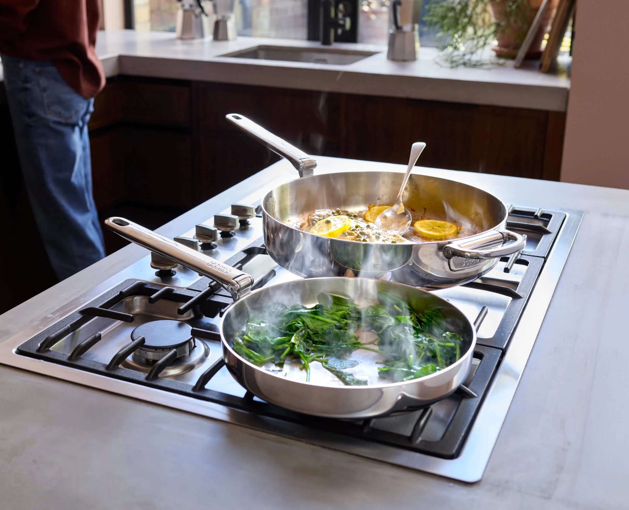 Space Steel Folding Handle 3.5Qt. Sauté Pan & Lid - Image 2