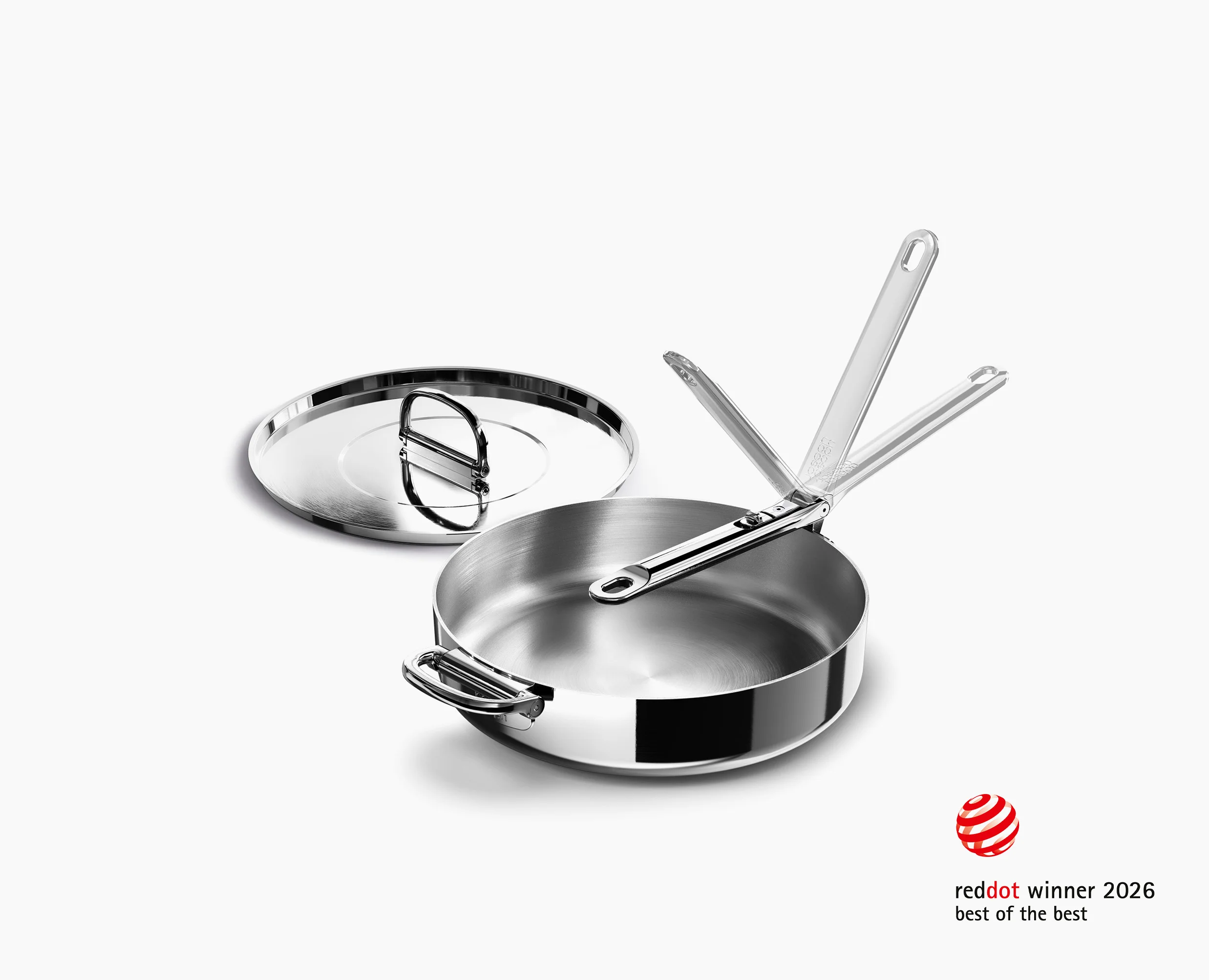 Space Steel Folding Handle 3.5Qt. Sauté Pan & Lid - Image 4
