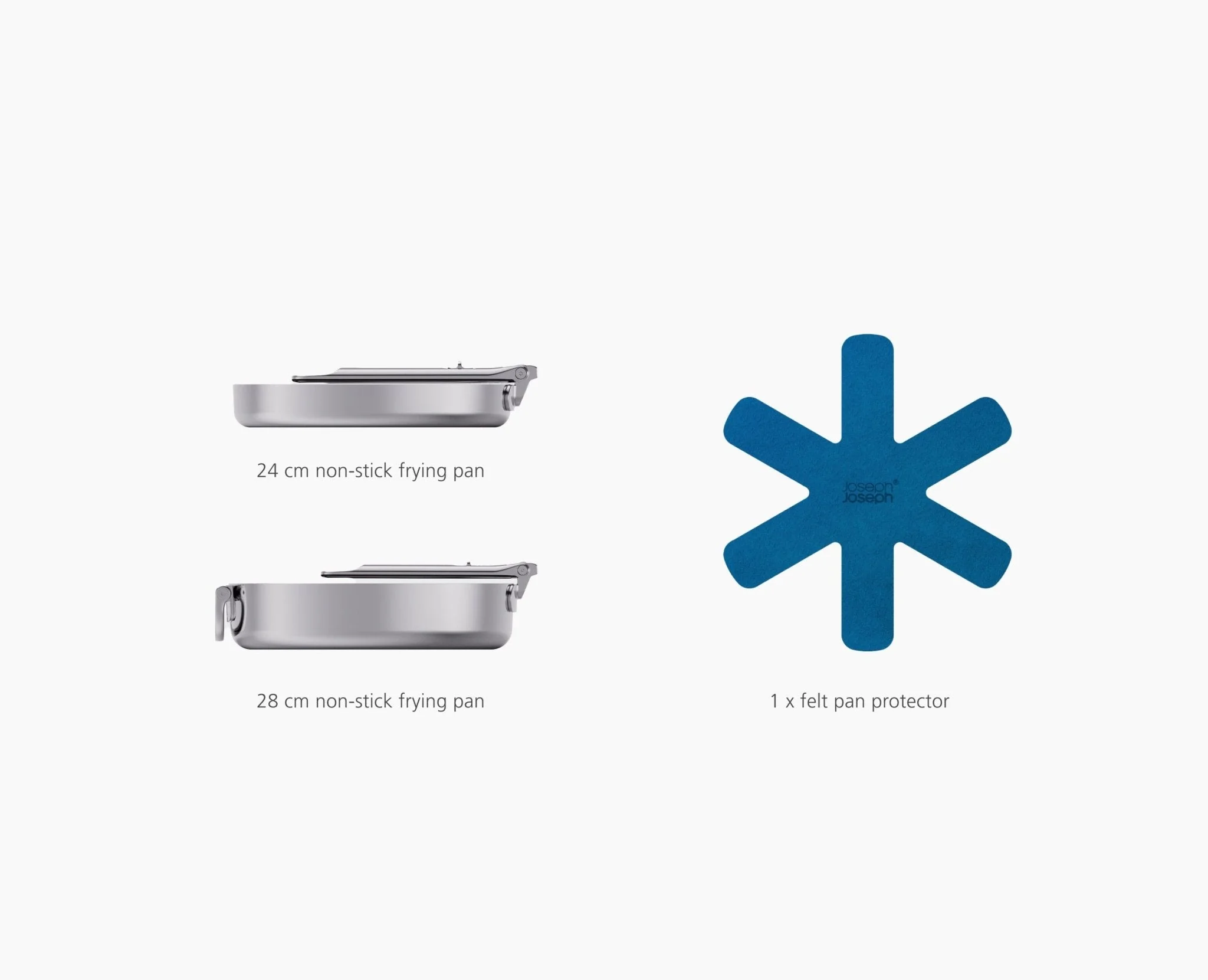 Space Steel Folding Handle Non-Stick 2-piece Pan Set - Image 6