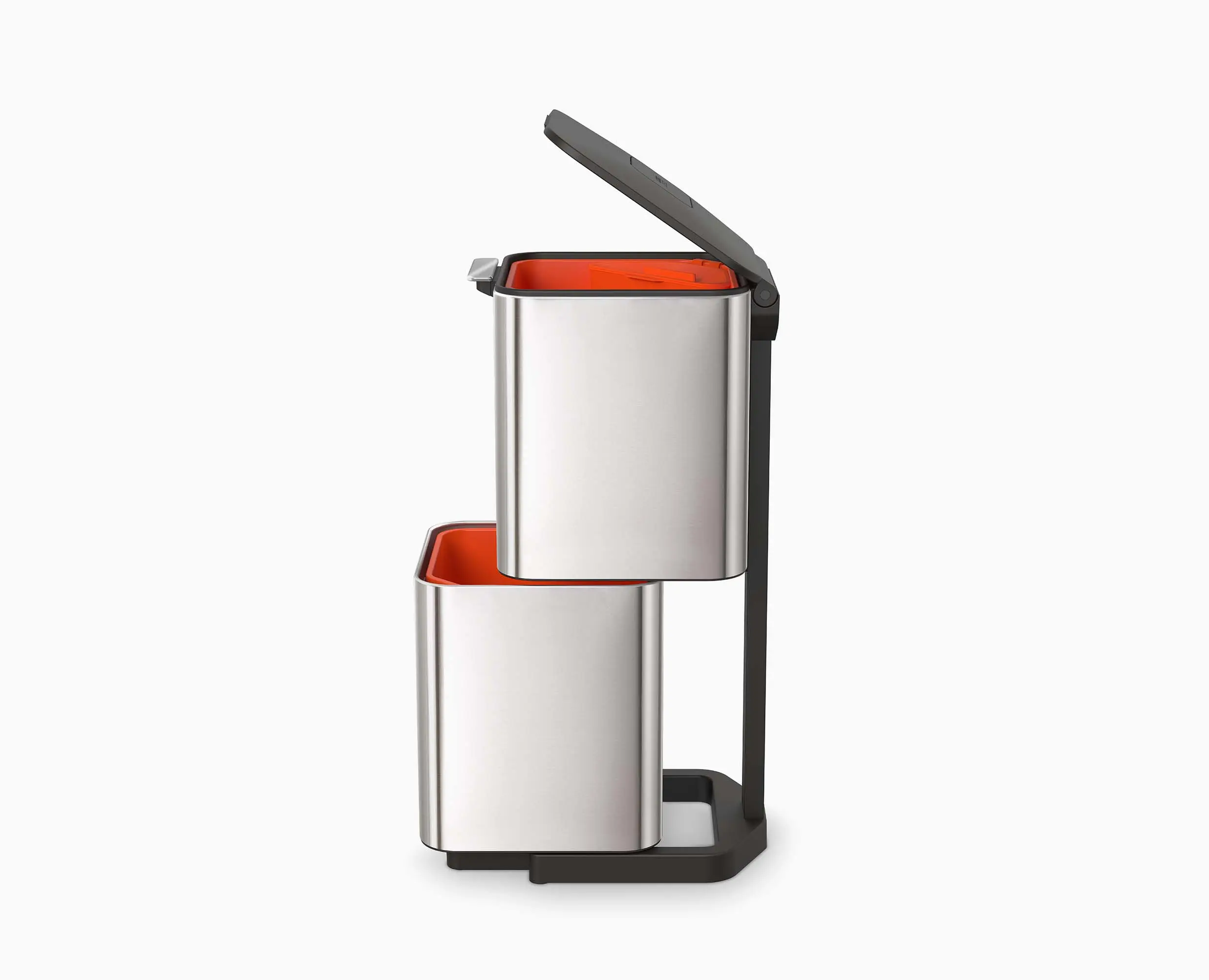 Totem Max 60L Stainless-steel Waste & Recycling Trash Can Starter Set - Image 3
